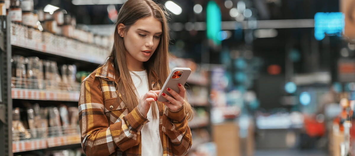 Woman in supermarket